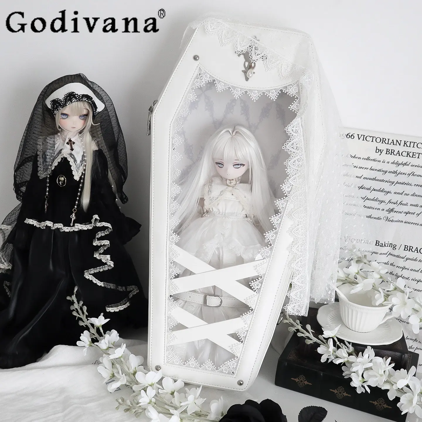 

Japanese Original Lolita Quarter BJD Baby Bag Women's Messenger Bag Y2k Subculture Gothic Style Large Capacity Shoulder Pain Bag