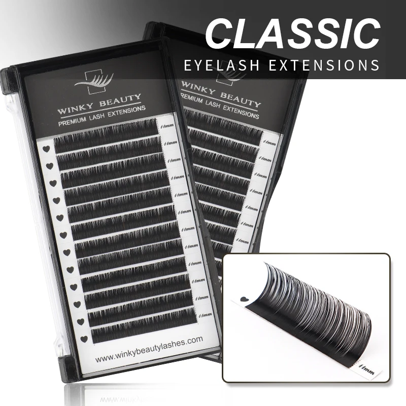 

Wholesale Private Logo Super Black Super Matte Korea PBT 12Lines Royal Sable Eyelash Extension False Individual Hand Made Lashes