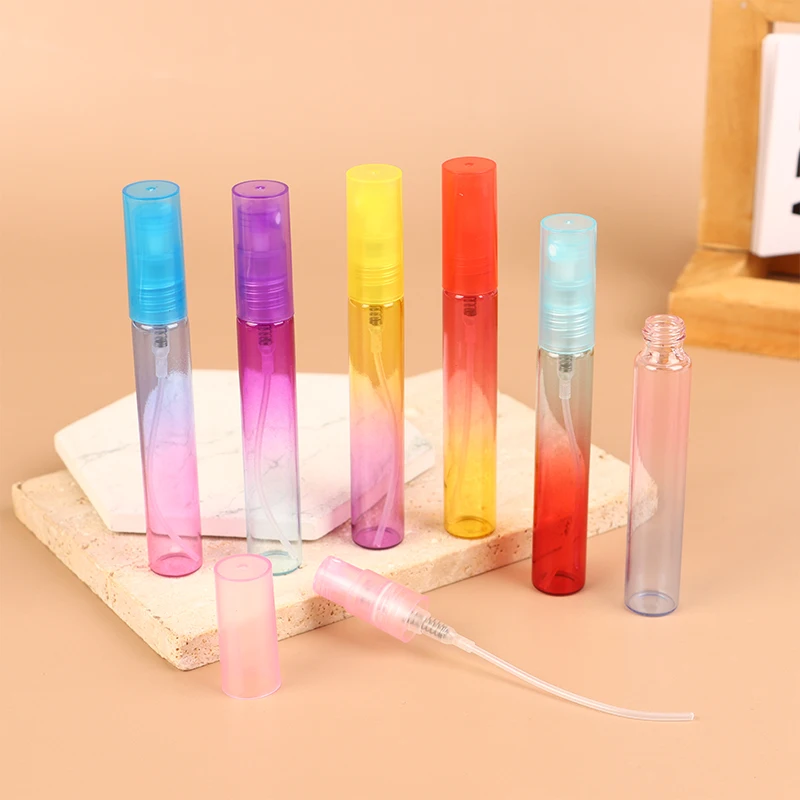 1Pc 8ml Mini Colorful Refillable Glass Spray Bottle Atomizer Container Portable Perfume Pump Bottle Travel Spray Bottles