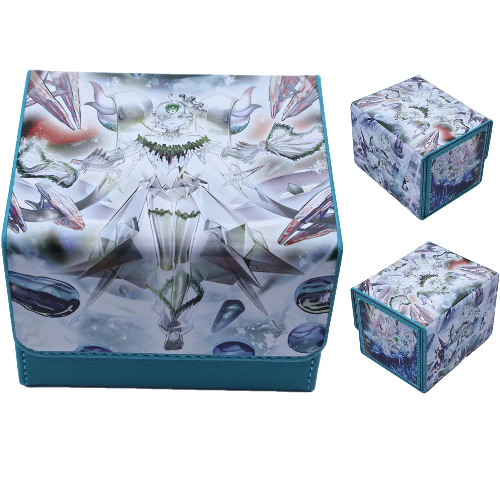 

Yu Gi Oh!icejade Aegirine Rahn Anime Card Collection Storage Box Card Holder Game Card Collection PU Leather High Capacity Gift