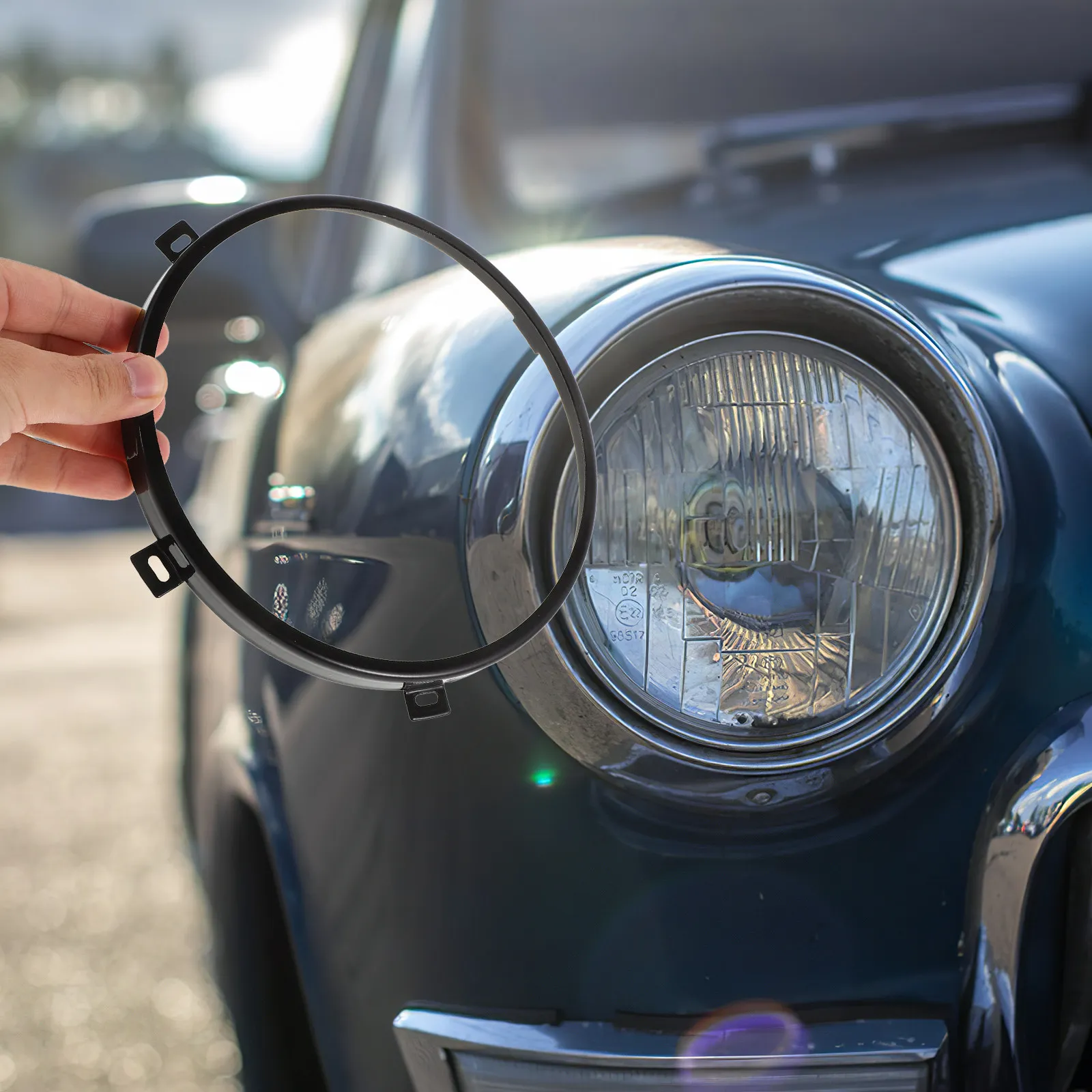 

1 Pair Headlight Mount Bracket Rings Round Bezels Cover Retaining Mounting for Headlight Retaining Rings