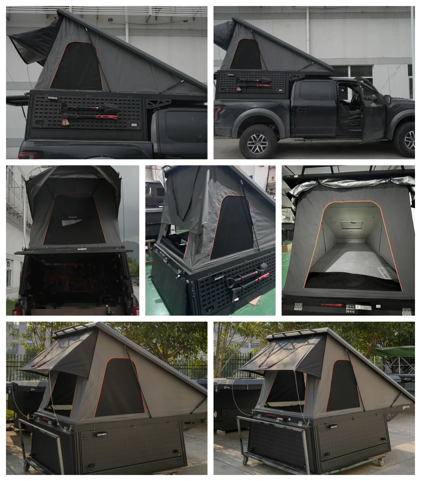 off Road Camper Slide on Pickup Canopy Tent Stocks Available for F150 5.5ft&Tacoma 5ft&Tacoma 6ft - Image 6