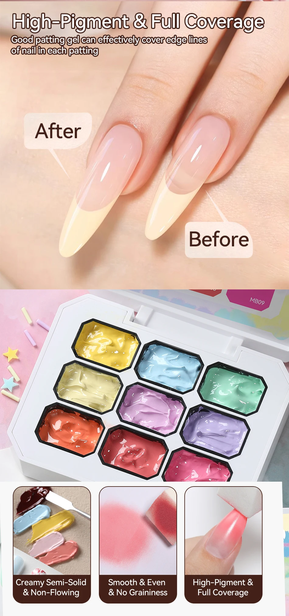 UR SUGAR 9 Farben Pat Painting Gel Nail 4 In 1 Semi Permanent Soak Off UV LED Nails Wird für Farbverlaufsstempelmuster verwendet – Detail 7