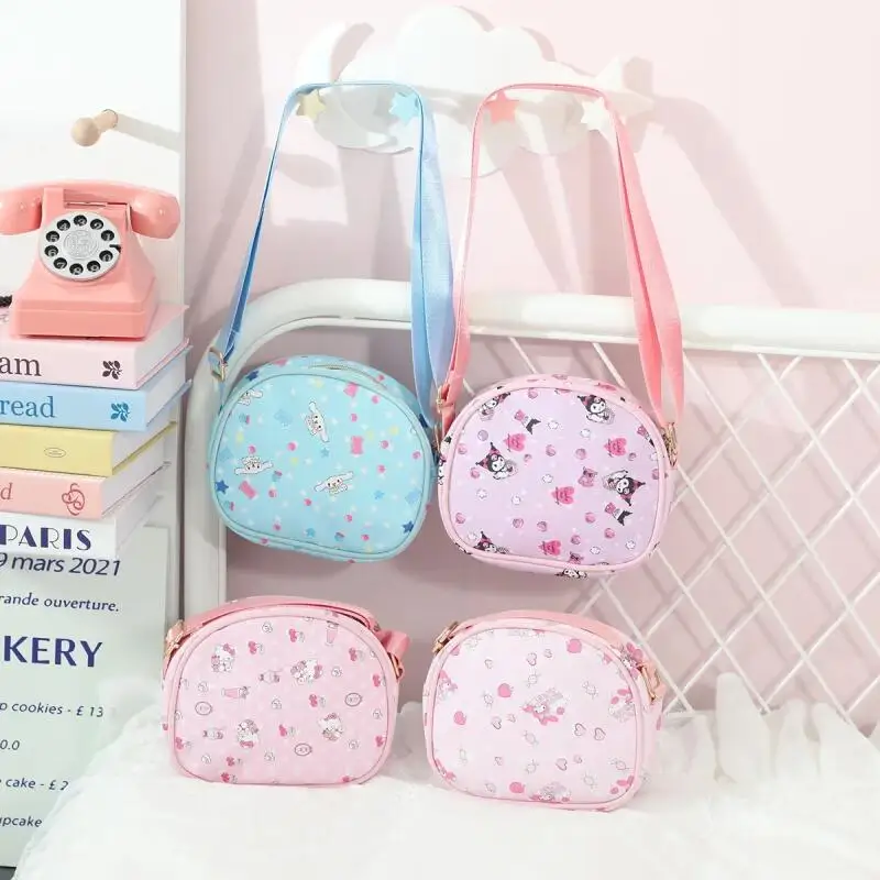 2025 Hello Kitty Kuromi Cinnamoroll Torba na ramię Kawaii Cartoon Printed Wodoodporna torba na talię Mini etui na telefon Prezent urodzinowy