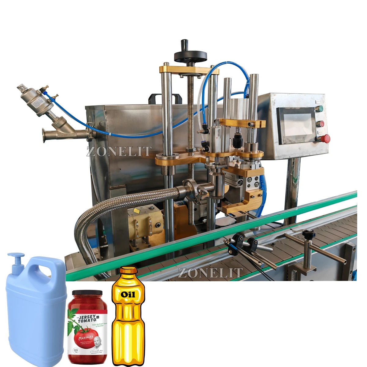 Riempitrice automatica per bottiglie di olio d'oliva con pompa a rotore con servocontrollo automatico