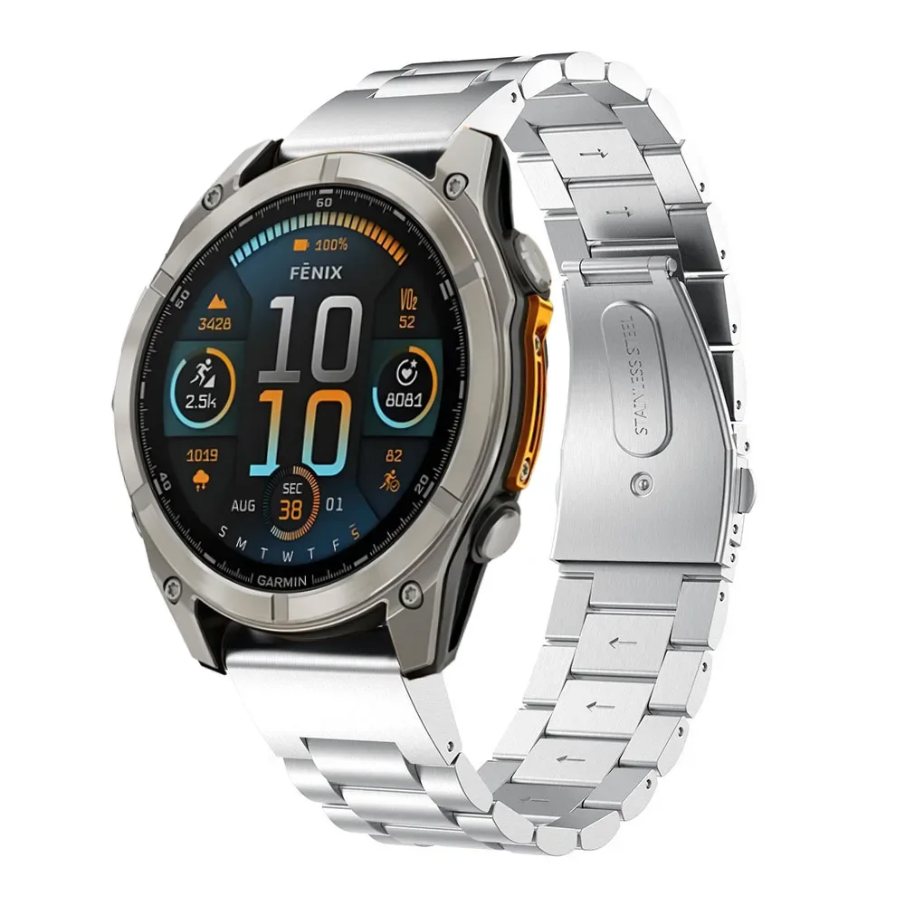 Quick Fit 26mm 22mm 20mm Metallarmband für Garmin Tactix 8 Fenix 8/E 7X 6X Edelstahl-Armband Enduro 3 Forerunner 965 Band – Detail 9