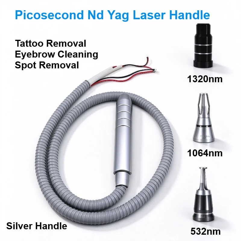Picosecond Nd Yag Laser Handle 532nm 1064nm 1320nm Probes Tattoo Eyebrow Pigment Removal Skin Rejuvenation Beauty Spare Part