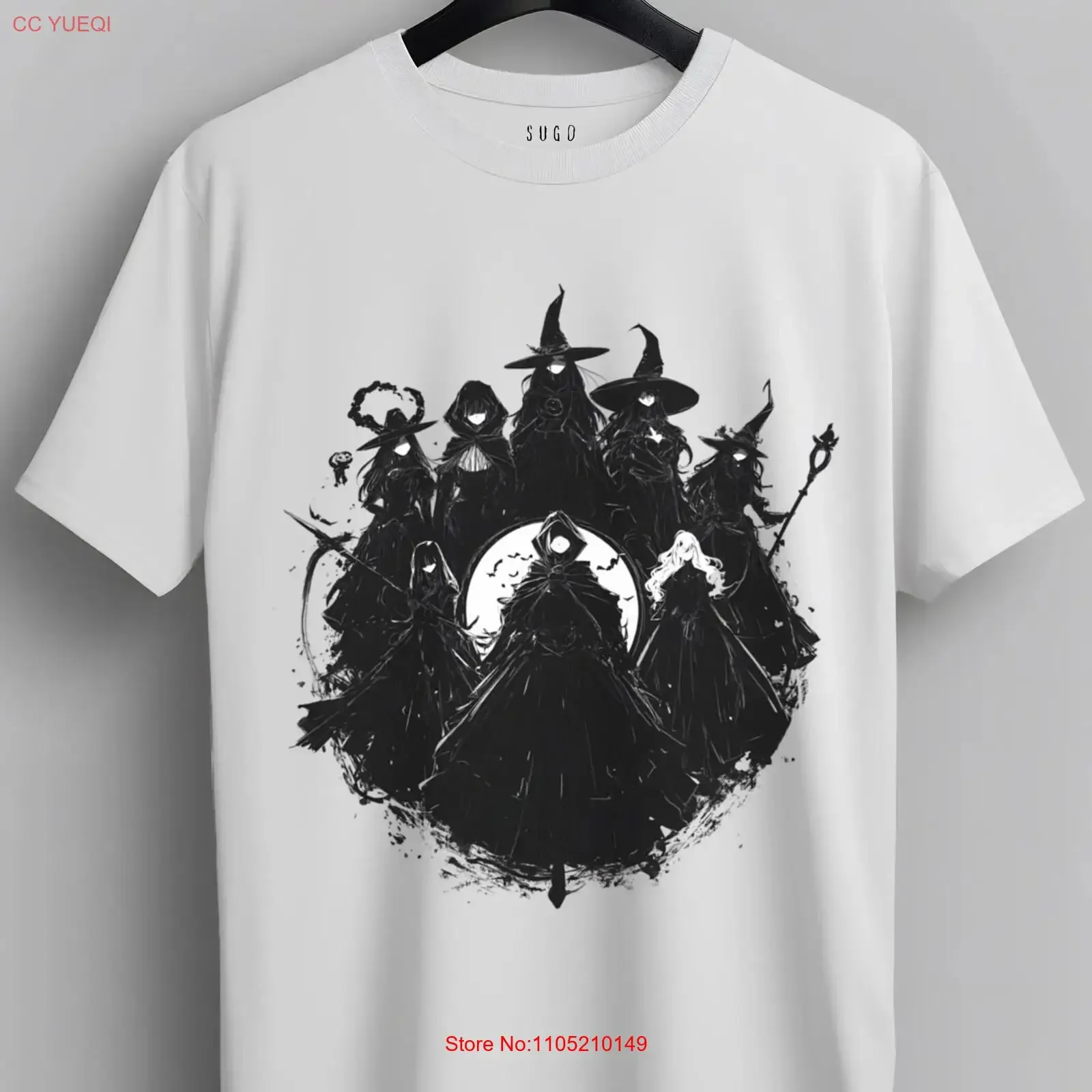 Goth Witch Dark Horror T Shirt Weirdcore Gothic Clothing Whimsigoth for Her vintage Washed streetwear graphic Breathable