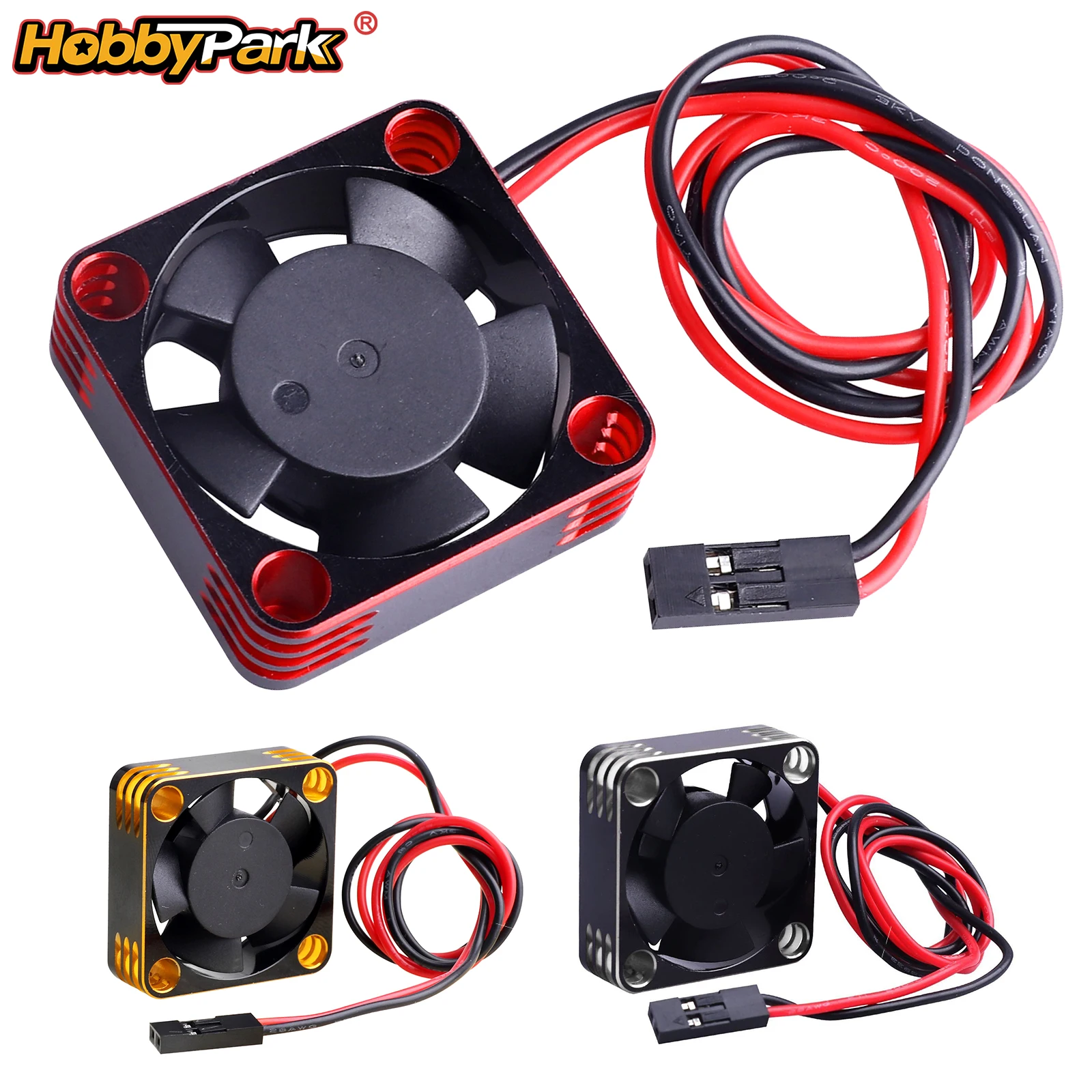 

HobbyPark ESC Cooling Fan Replacement for RC Brushless Motors 1/8 1/10 1/12 Scale 540 550 RC Car