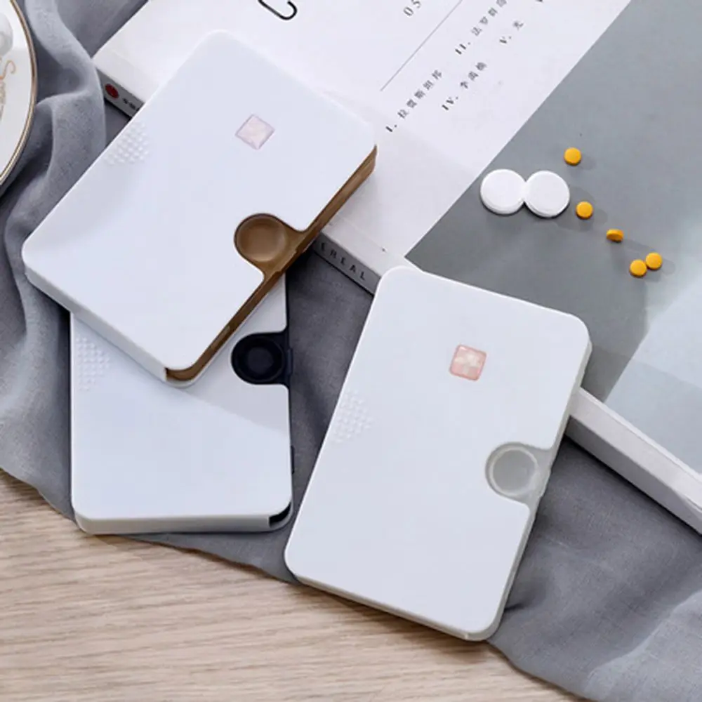 

Small Portable Pill Case Nordic Style Travel Outdoor Weekly Pill Box Pill Storage Box Medicine Organizer Tablet Dispenser