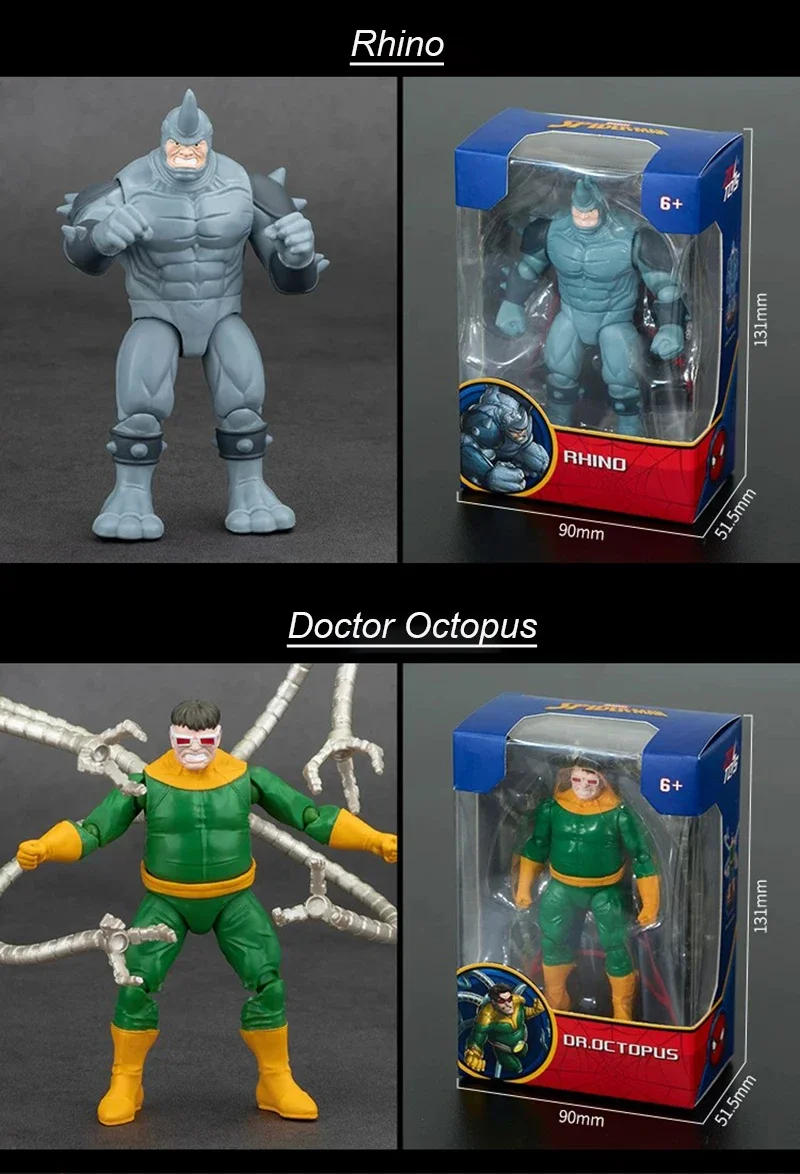 ZDTDS 10CM Avengers Figur Rival Rhino Thanos Ghost Man Scarlet Venom Octopus Iron Spider Captain Hulk Legends Spielzeugpuppe Figur – Detail 20