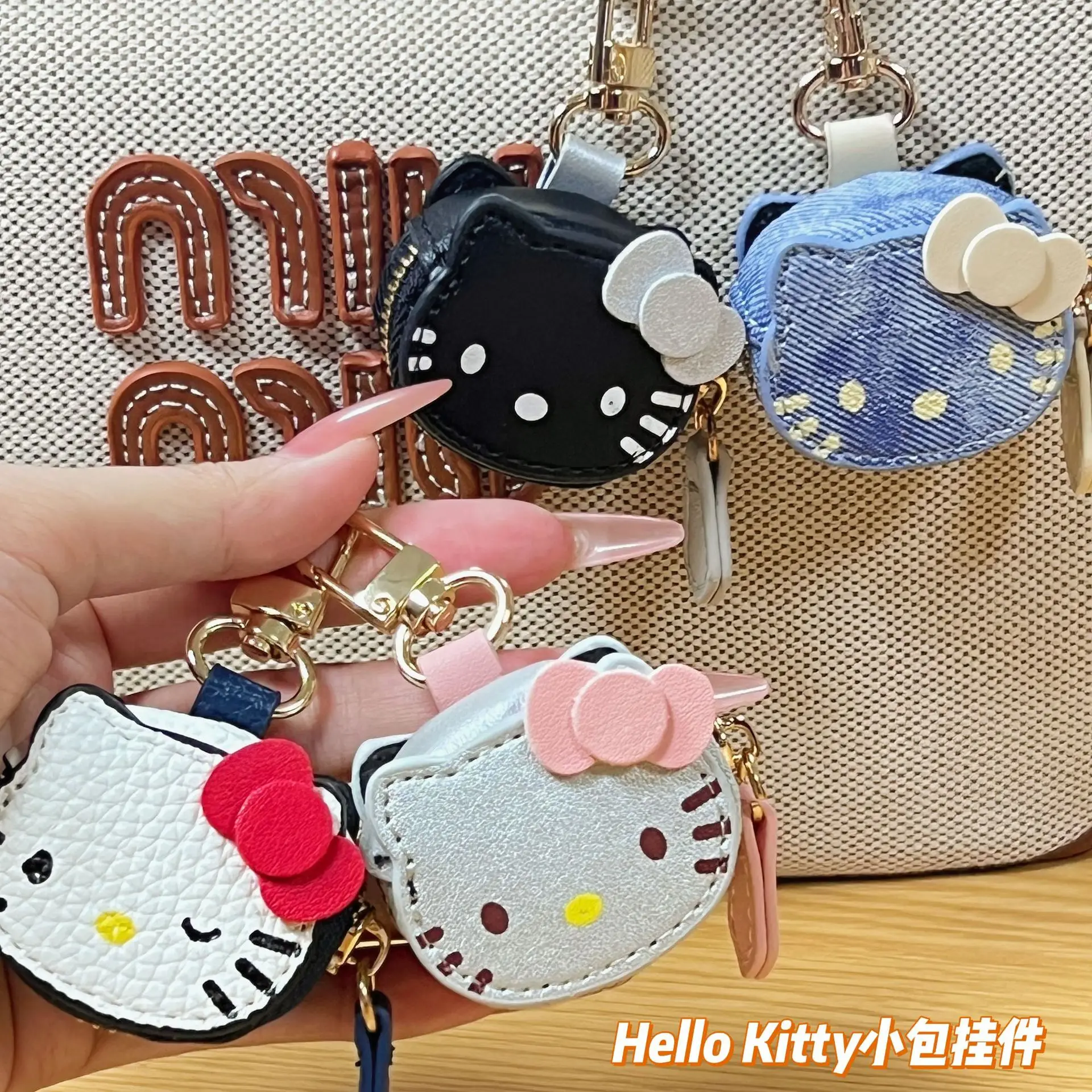 سانريو الكرتون الجلود مرحبا كيتي المفاتيح كيتي القط قلادة هدية عالية الجمال حقيبة فتاة قلادة اكسسوارات هدايا للفتيات #3