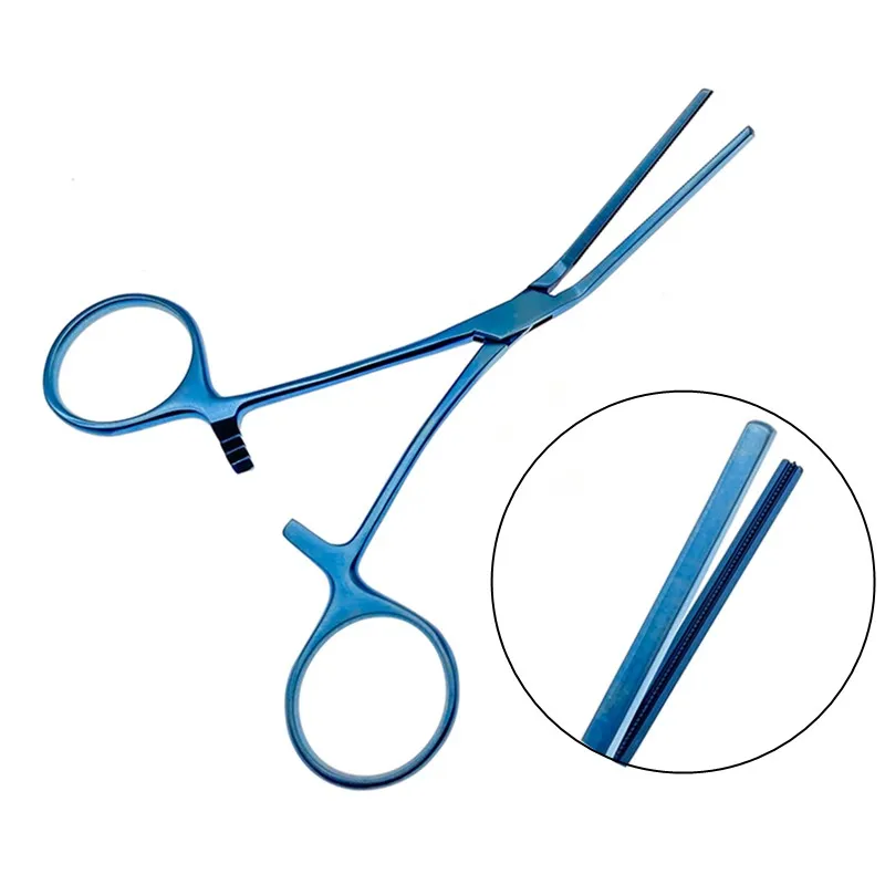 

Titanium Notched Vascular Clamp Forceps 12.5cm Atraumatic Clamp Training Tool Neurosurgical Instrument