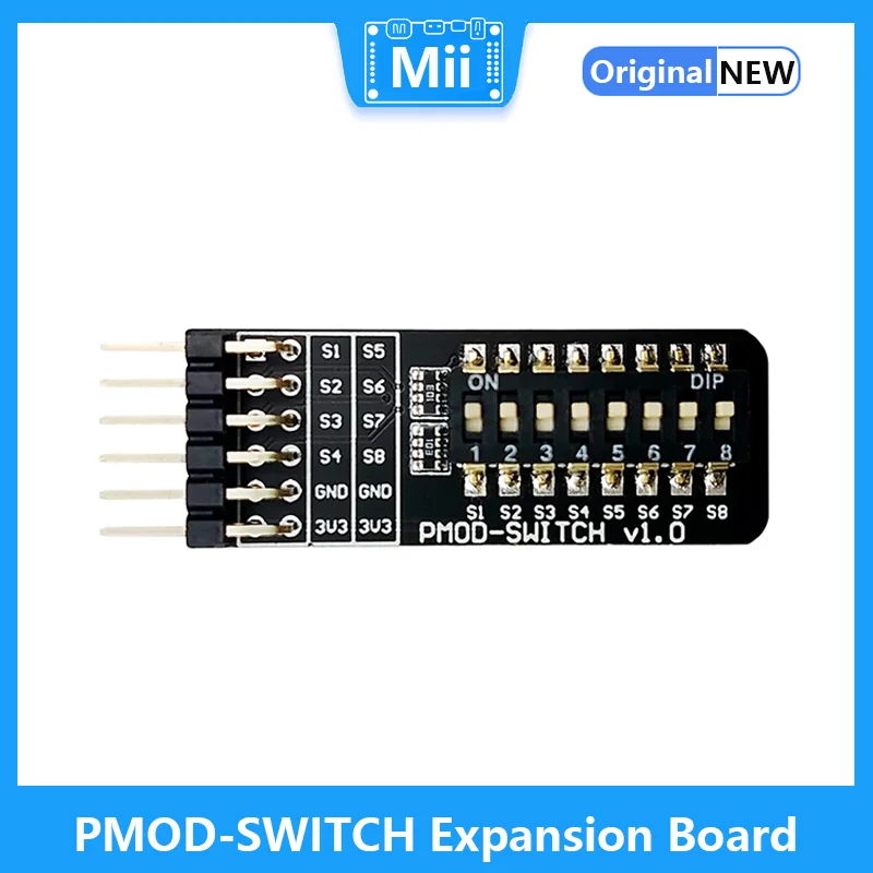 

PMOD-SWITCH Плата расширения ICESugar FPGA, модуль расширения, стандартный интерфейс PMOD, 8 бит, DIP-переключатель