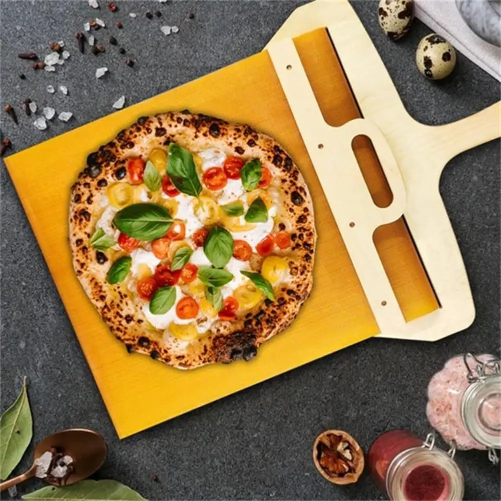 

Wooden Sliding Pizza Shovel Pizza Spatula Paddle With Hang Hole Non-Stick Pizza Turner Smooth Cutting Board Kitchen Baking Tool