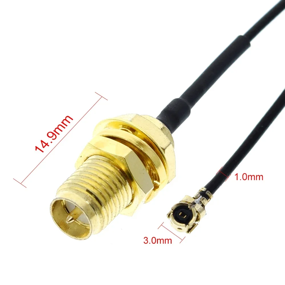 Cabo conector sma macho para uFL/u.FL/IPX sem conector conjunto de adaptador coaxial RG178 cabo rabo de porco 1.13mm