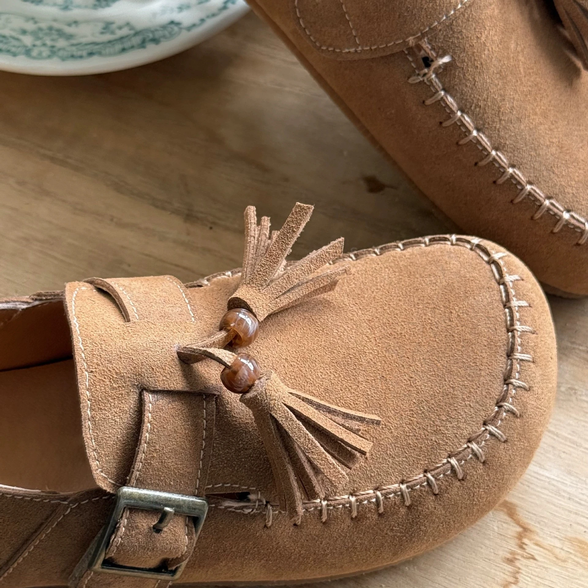 موضة شرابة الفتيات الخف-gommino ربيع الخريف عالية الجودة جلد الغزال الأطفال حذاء كاجوال جلد البقر الاطفال الشقق #5