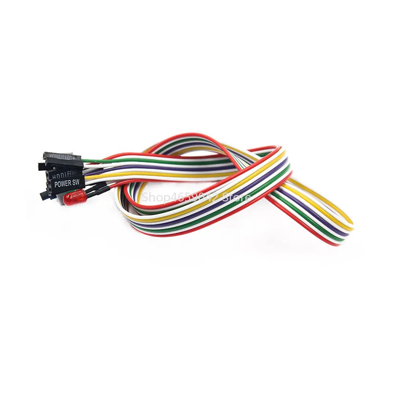 65CM Slim ATX PC Compute Motherboard Power Cable Original On/Off/Reset with LED Light PC Power Reset Switch Push Button Switch