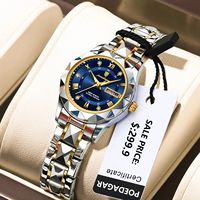 POEDAGAR Fashion Ladies Wristwatch Week Date Luminous Waterproof Woman Watch Stainless Steel Luxury Women's Quartz Watches reloj