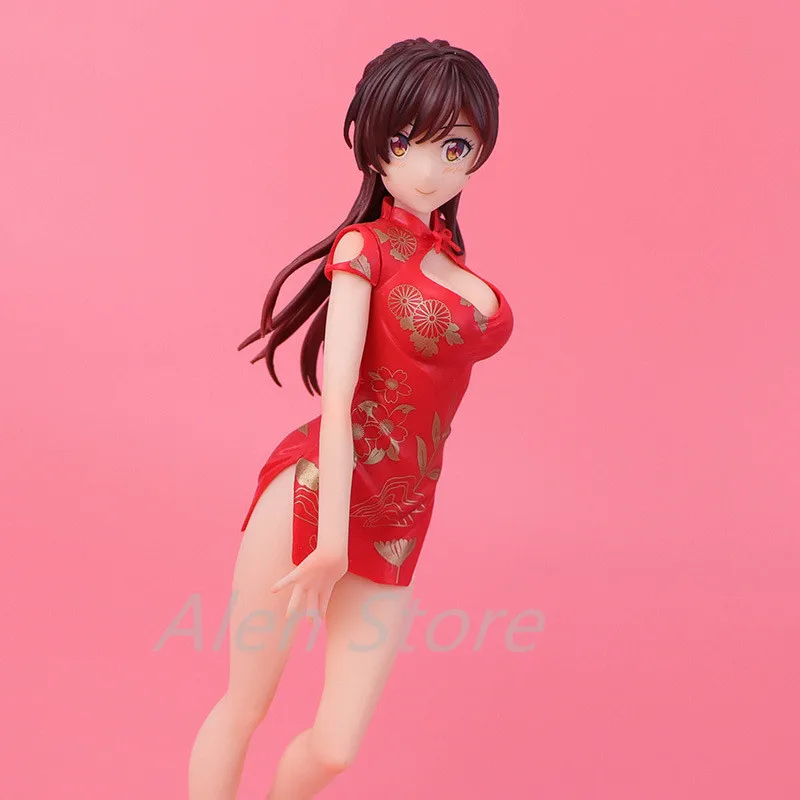 

24cm Rental Girlfriend Figure Ichinose Chizuru Cheongsam Anime Girl PVC Action Figure Toy Mizuhara Chizuru Collection Model Doll