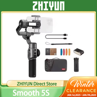 ZHIYUN Smooth 5S Handheld Stabilizer 3-Axis Smartphone Gimbals Selfie Stick for iPhone 14/13 Pro Max Samsung Huawei Xiaomi