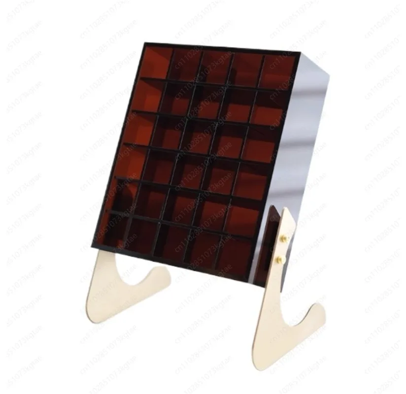 

Акриловый органайзер для помады, прозрачная настольная коробка для хранения макияжа с несколькими отделениями, элегантная витрина для блеска для губ