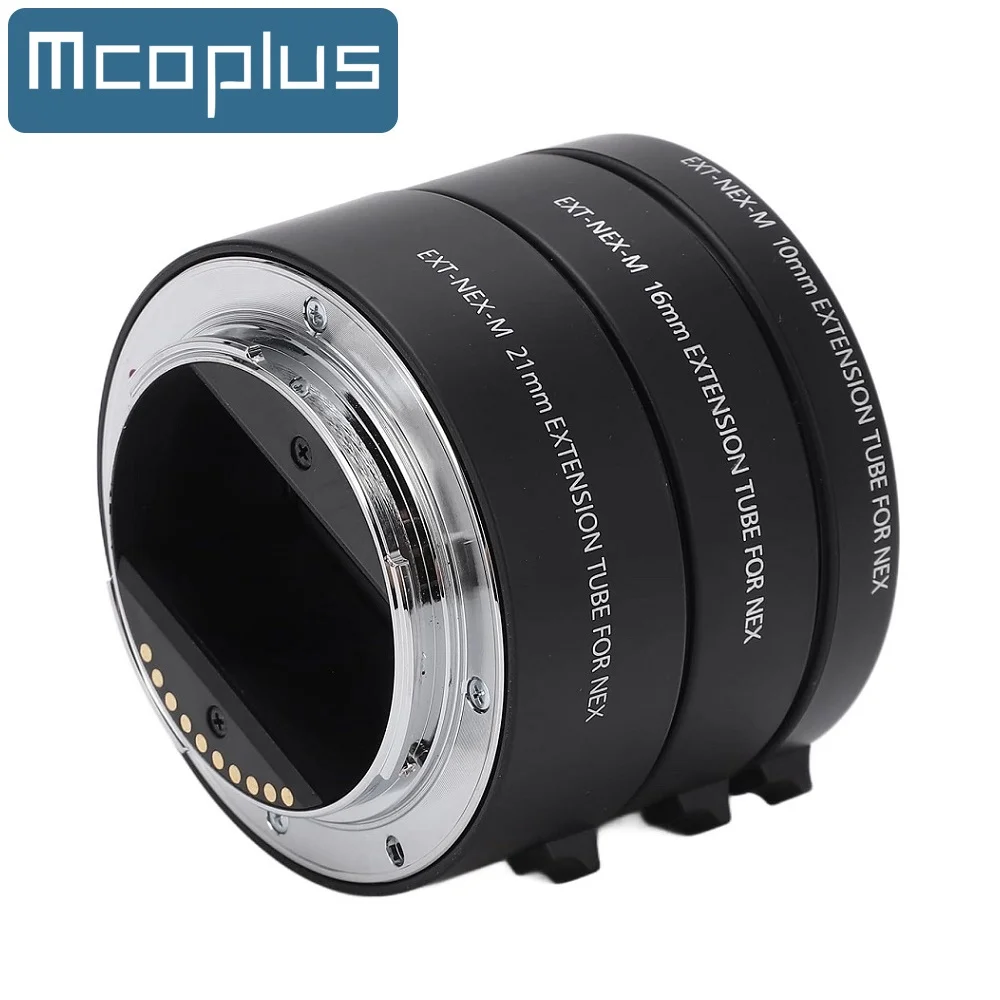 Mcoplus Metal Auto Fucus Macro Extension Tube Ring Set 10mm 16mm 21mm for Sony E-Mount A7RIV A7III A7RIII A9 A7V A7 A7II A6000