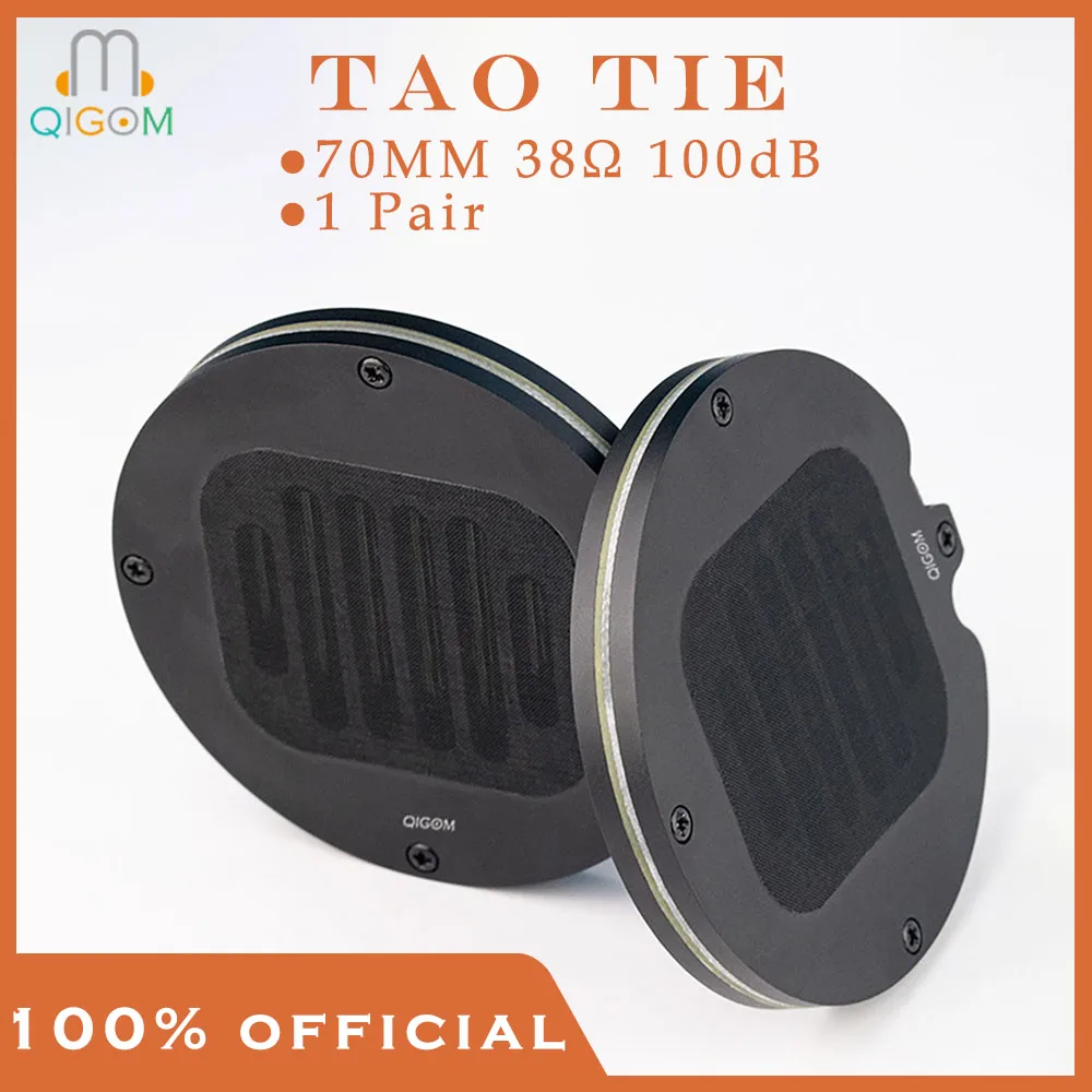 

QIGOM Orthodynamic Earphone Speaker Tao Tie PB200 1Pair, 70MM 38Ω 100dB, Earphone Speaker Silver Alloy Nanometer Sputtering