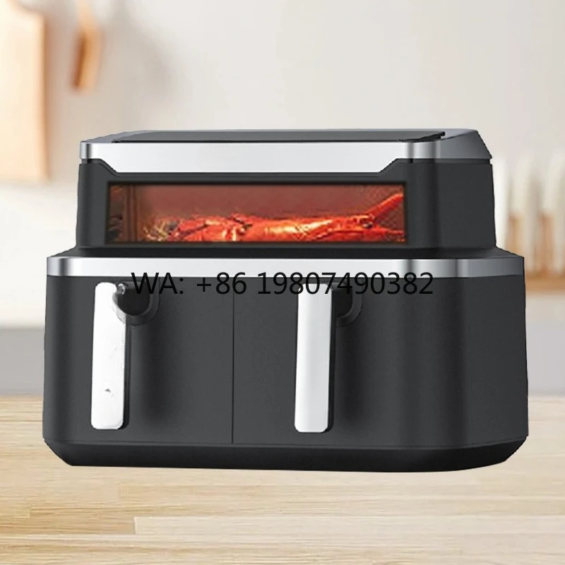 

High Quality 9L Dual Basket Air Fryer Multifunctional Visual Smart Double Drawer Oil-Free Healthy Cooking Kitchen Appliance