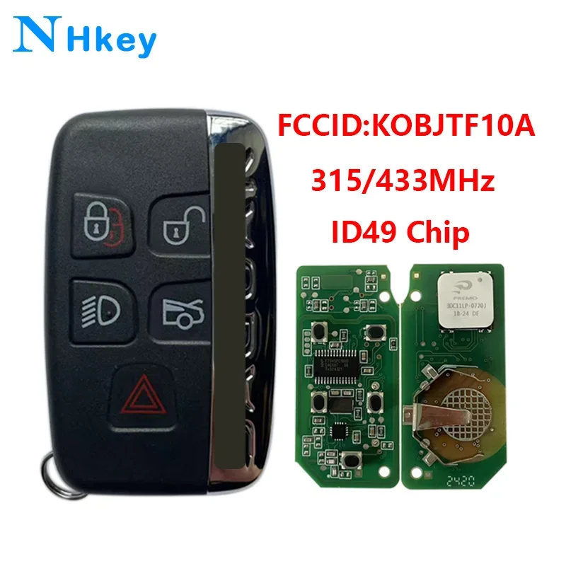 

NH key For Jaguar XE XJ XJL XF Car 315 433Mhz ID49 PCF7945P Chip Smart Control Car Key