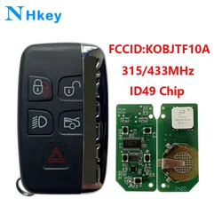 Klucz NH do samochodu Jaguar XE XJ XJL XF 315 433 MHz ID49 PCF7945P Chip Inteligentny kluczyk samochodowy sterujący