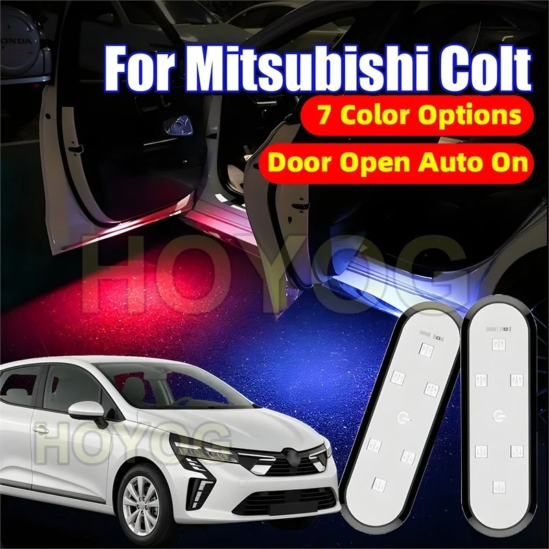 Fit for Mitsubishi Colt 2023-2026 USB Rechargeable LED Car Door Warning Light with Automatic On/Off
