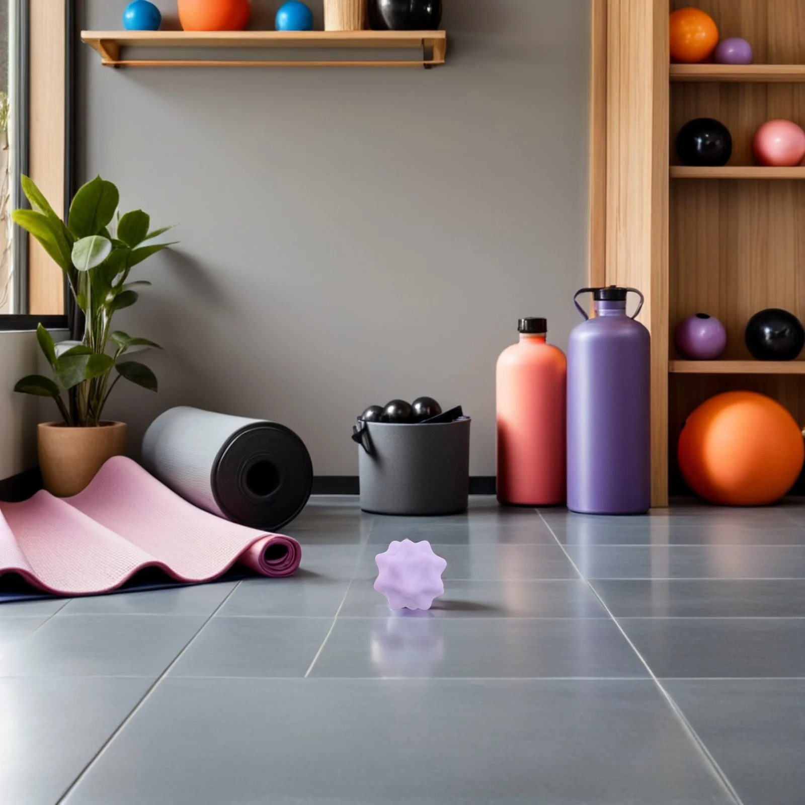 

2Pcs Silicone Spiky Massage Ball for Yoga Exercises Acupressure Therapy Ball Muscle Massager Portable Home Office Travel