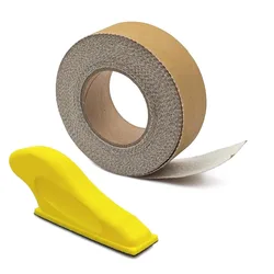 Hand Sander Kit Micro Sander Sand Paper Hoop and Loop Sandpaper with 1pc Detail Sanding Tool DIY Crafts Wood Polishing 6 Meters