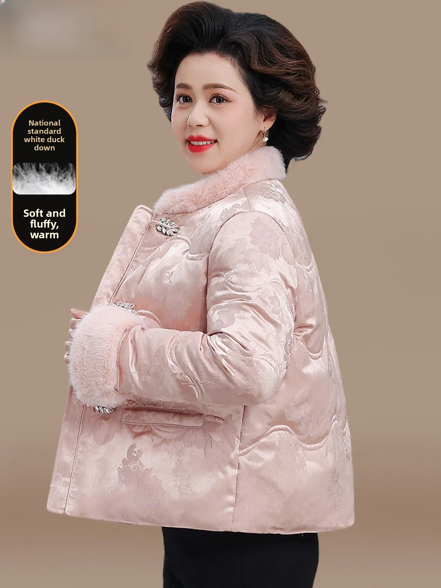 

New Chinese Sle Winter Coat for Women Middle-Aged And ly Faionable down Jaet Cotton Padded Autumn Winter Outerwear