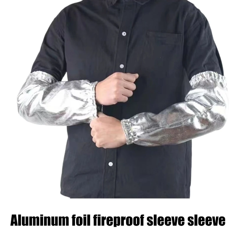 Heat Resistant Aluminum Foil Protective Sleeves Fit for Welding And Kitchen Use Unisex Industrial Kitchen And Workshops