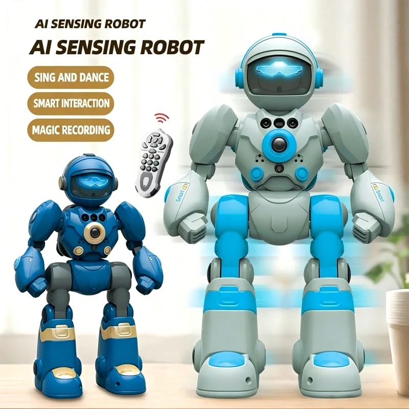 Intelligent RC Robot Voice Gesture Control Programming Machine Music Dancing Toys Recording Electric Robot Toy Children Gifts