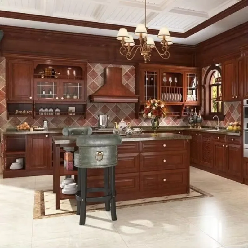 ^All Solid Wood Oak Modern Integral Cabinets Multi-layer Solid Wood Board Panels Damping Guide Rail Customizable Styles Samples