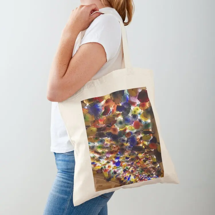 Arte de techo de Chihuly en el Bellagio de Las Vegas, Nevada. Bolsa de mano. Bolsa de lona. Bolsas de mano estéticas.