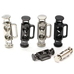 HENGC 5Pcs Cylindrical Fixable Alloy Cord Lock Stopper Spring Toggle Clip For Rope Lanyard Drawstring Bag Shoelace Accessories