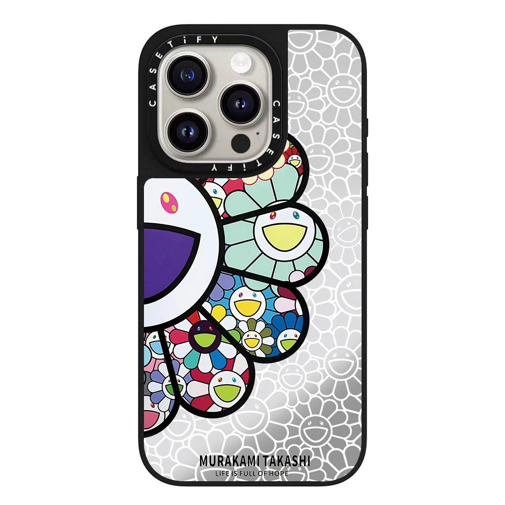 CASETiFY Co-brand Takashi Murakami Flowers Bloom Series Magnetic Case for iPhone17 16 13 14 15 Pro Max Air 16 Plus Case view 3