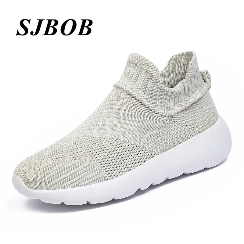 

Spring Khaki Men's Socks Shoes Lightweight Knit Women's Running Shoes Comfort Breathable Trainers Sneakers Unisex Tenis De Mujer