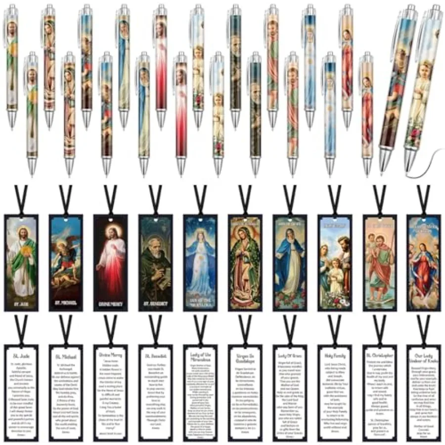 

40 шт. набор подарков для католической Библии, христианские подарки, объемная рождественская поэзия, закладка, набор шариковых ручек для Библии Vee, книга для молитвы Devotiol