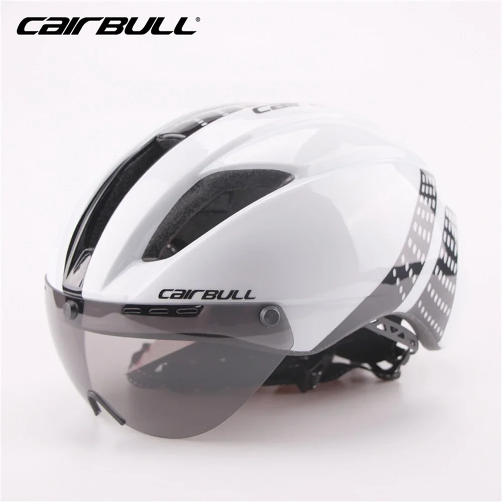 2024 NEW CAIRBULL Goggles Helmet with 3 lens TT Aero Road Helmet for Men Racing Integrally-molded Helmet Casco Ciclismo CB-15