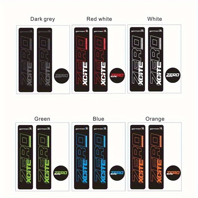 2Pcs Bike Front Fork Stickers Set, 6 Colors Optional Waterproof Vinyl Decals for Mountain Bike Fork