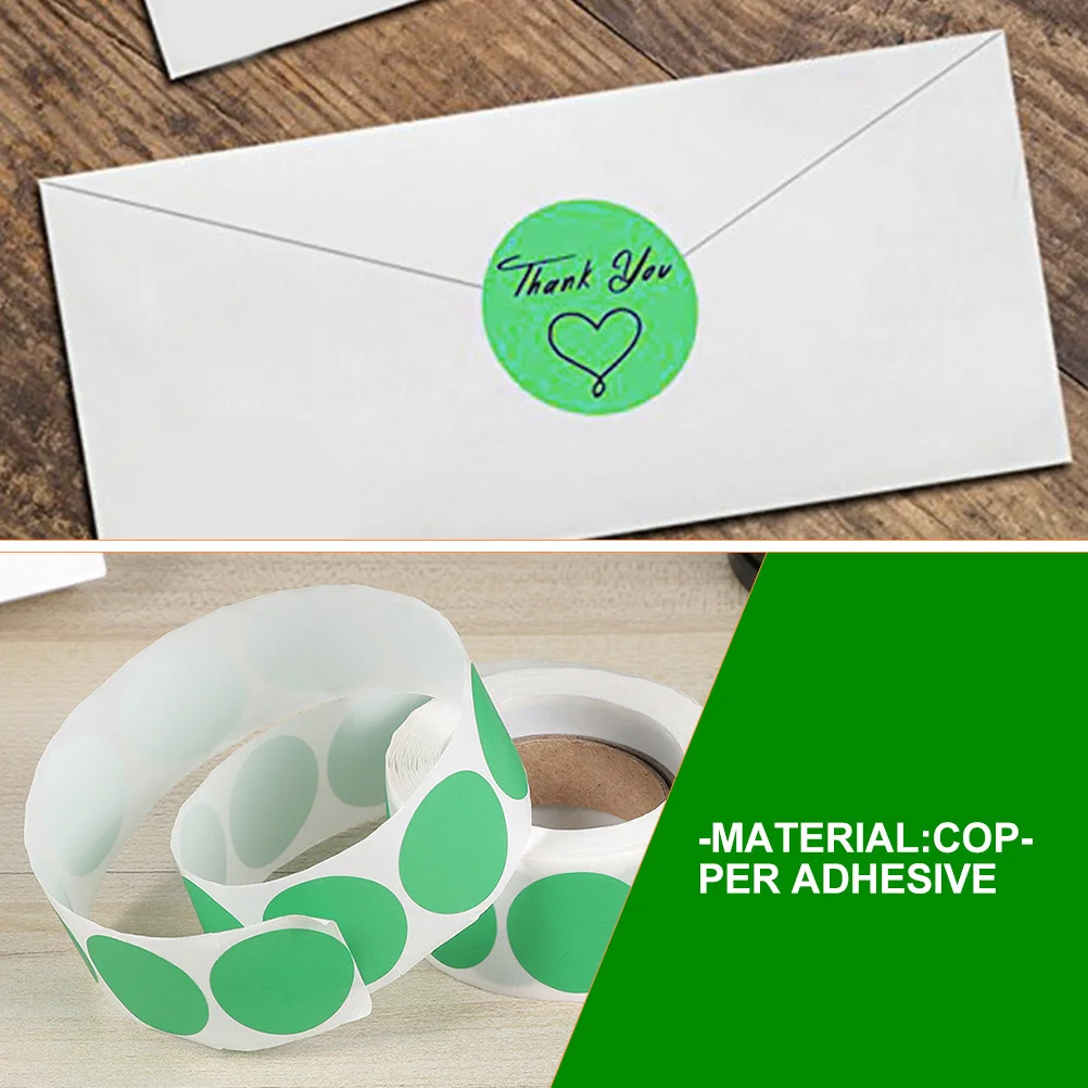 

5 Rolls Adhesive Dot Diy Round Label Stickers Reusable Home Organization Labels For Gift Packing Boxes Moving Storage Festival