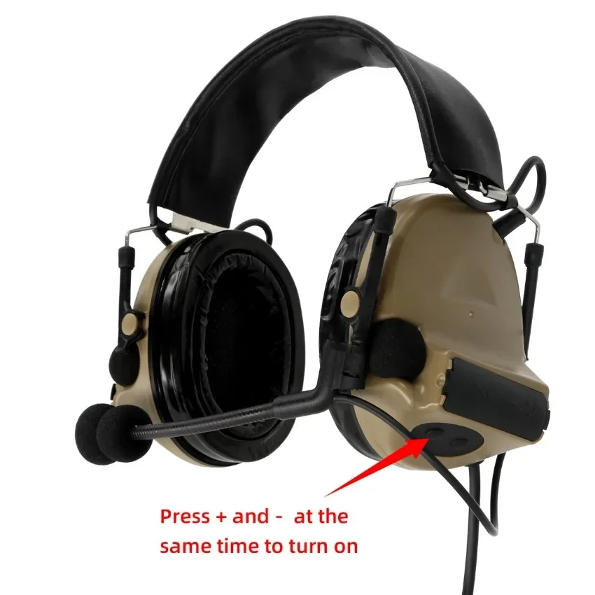 TAC-SKY Tactical Headset COMTA II Hearing Protection Noise Reduction Airsoft Headphone Electronic Shooting Earmuff With U94 PTT