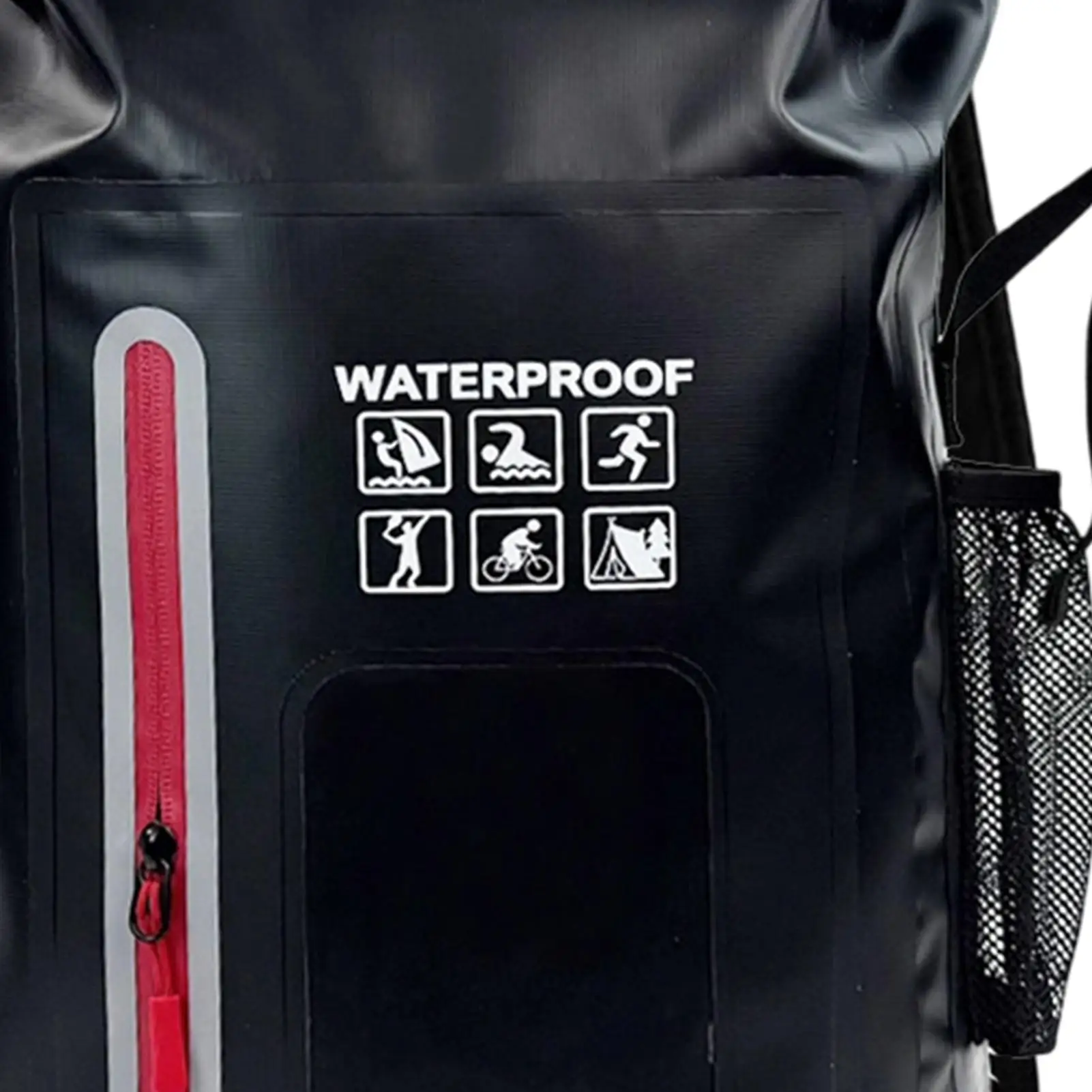 Wasserdichter Trockensack-Rucksack mit großem Fassungsvermögen, Roll-Top, leichter, wasserdichter PVC-Tagesrucksack für Männer und Frauen, zum Rafting und Kajakfahren – Detail 13