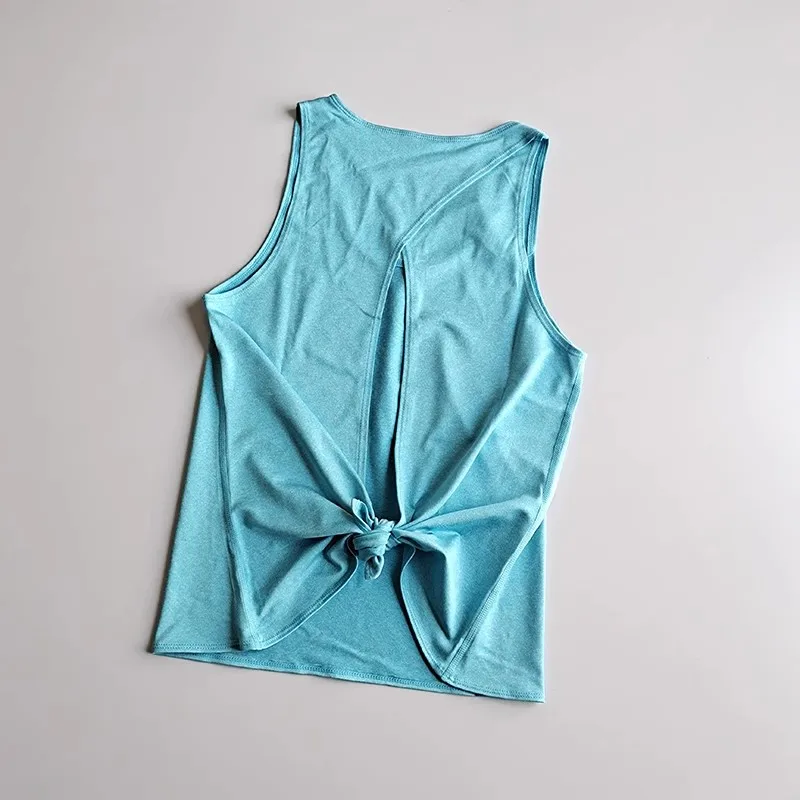 Ärmellose Sportshirts für Damen, Yoga-Oberteile, Fitness-Tops, lockere Sportshirts, Damen-T-Shirts für das Training, Tanktops. – Detail 23