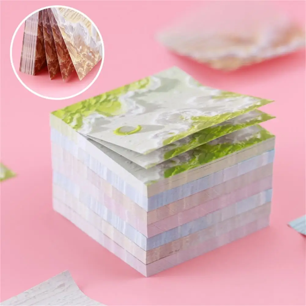 50/80Pcs Portable Sticky Note Easy Carry Paper Thick Exquisite Pattern Notepad Sticker for Daily